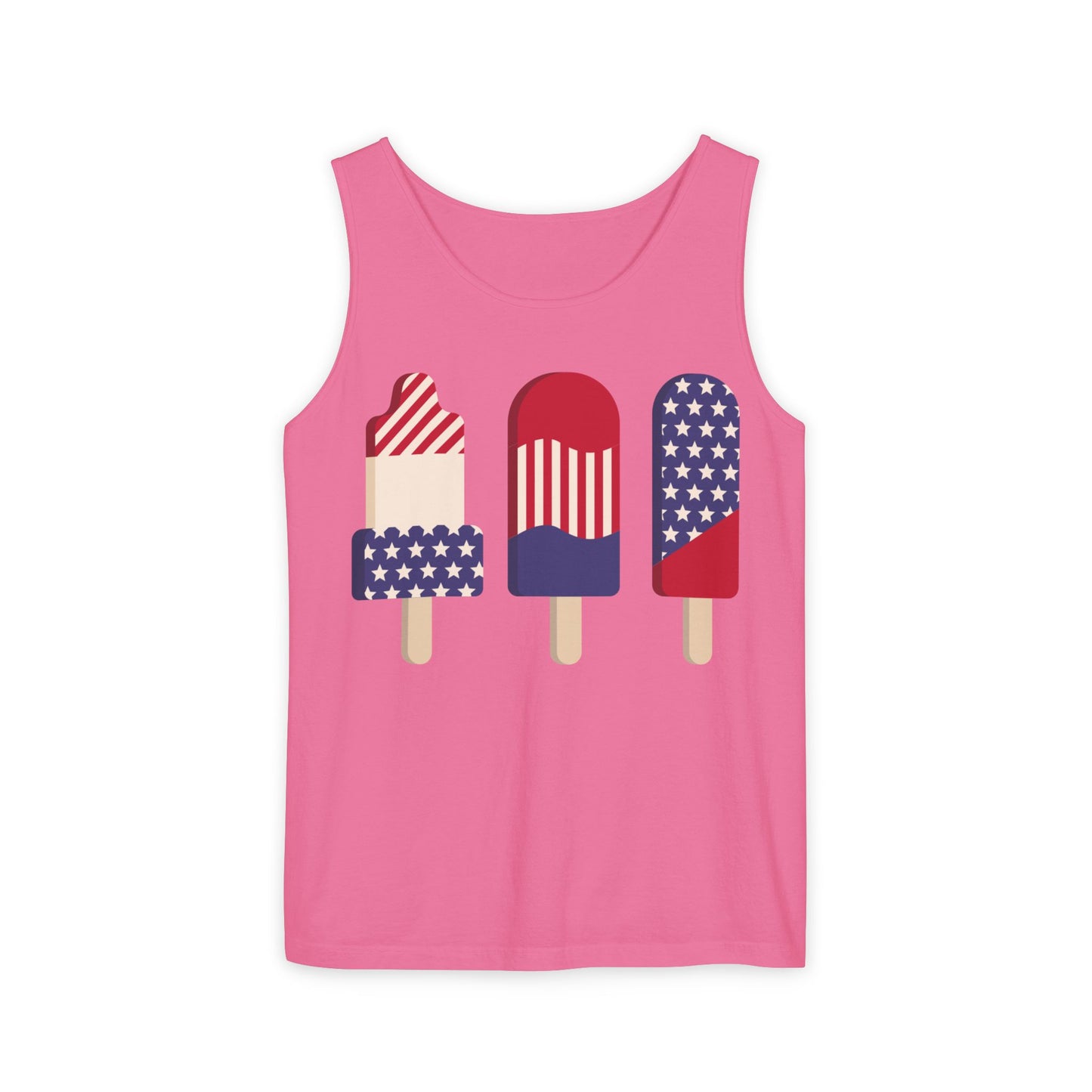 Patriotic Popsicle Tank Top – Fun Summer Sleeveless Shirt for Holidays & Casual Wear