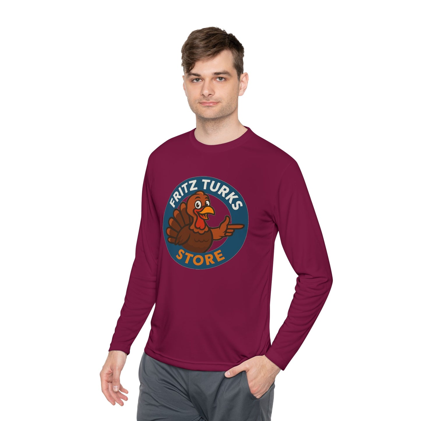 Thanksgiving Unisex Long Sleeve Tee – Fritz Turks Store Logo Casual Holiday Shirt