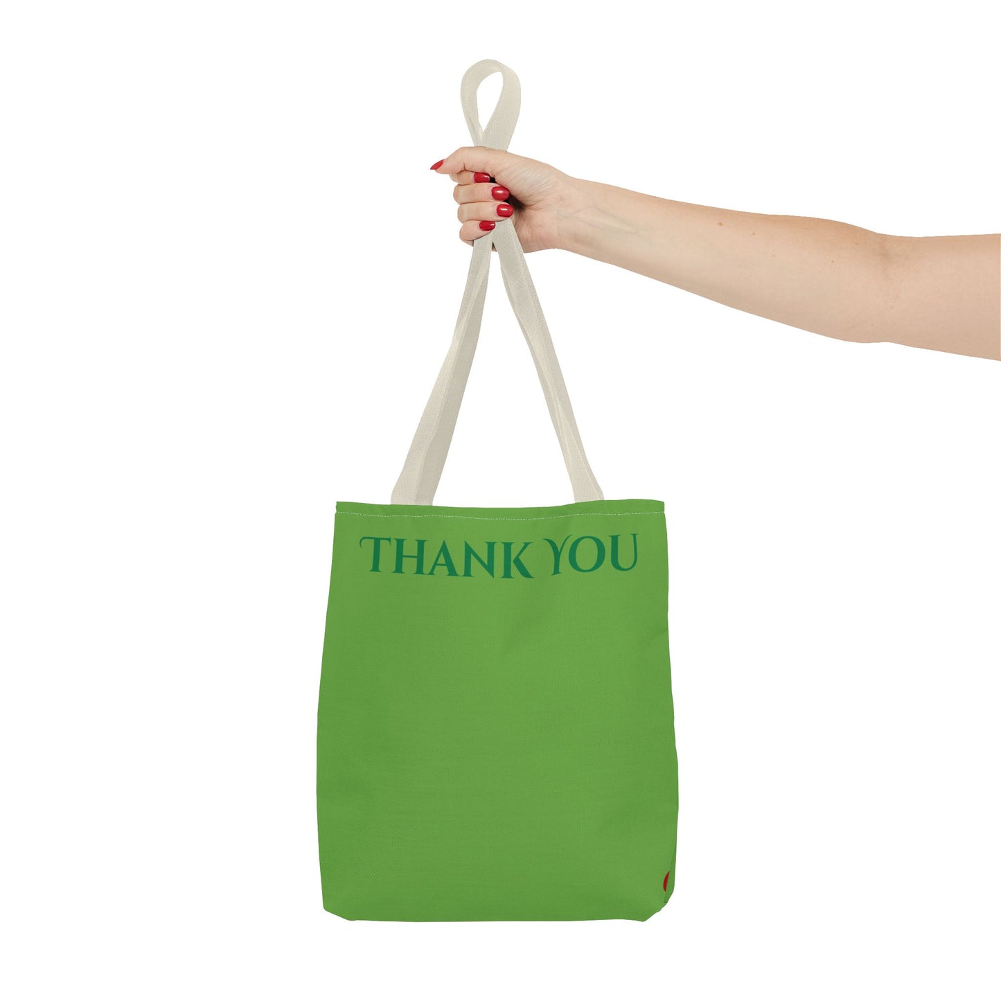 Stylish Eco Tote Bag – Green “Thank You” Design (Reusable & Durable)