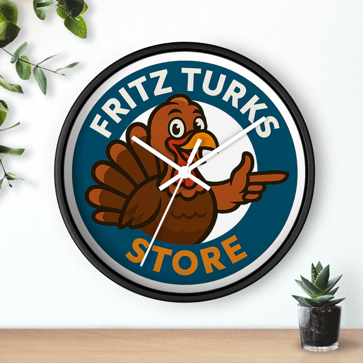 Thanksgiving Turkey Wall Clock – Rustic Holiday Décor | Fritz Turks Store