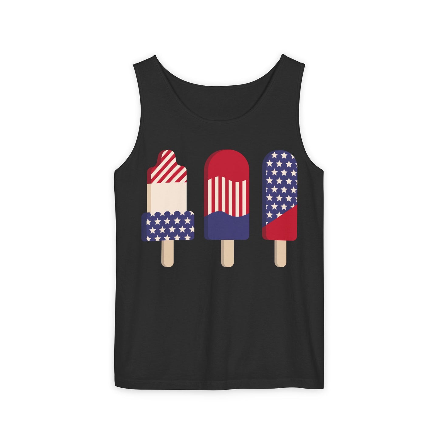 Patriotic Popsicle Tank Top – Fun Summer Sleeveless Shirt for Holidays & Casual Wear