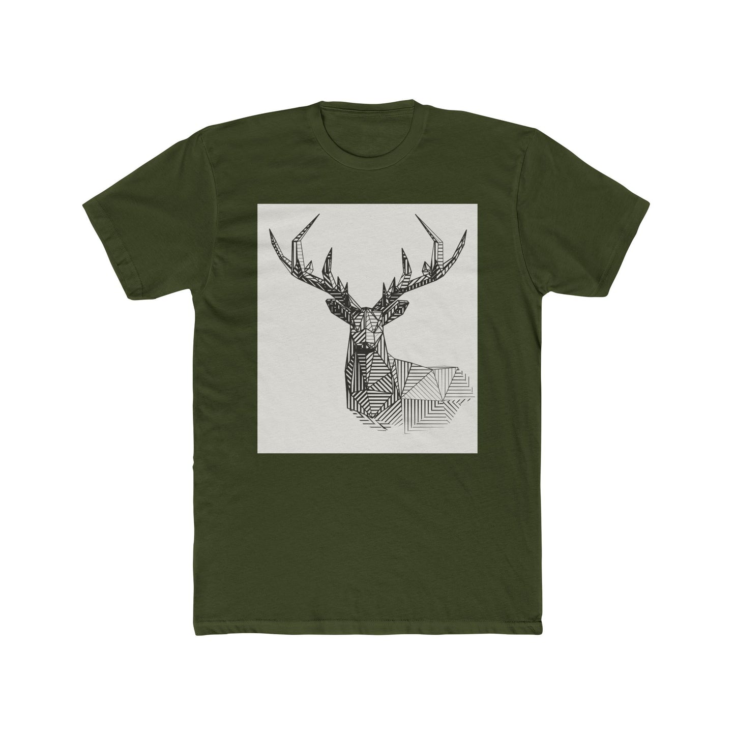 Geometric Deer Unisex Tee – Minimalist Nature Vibe