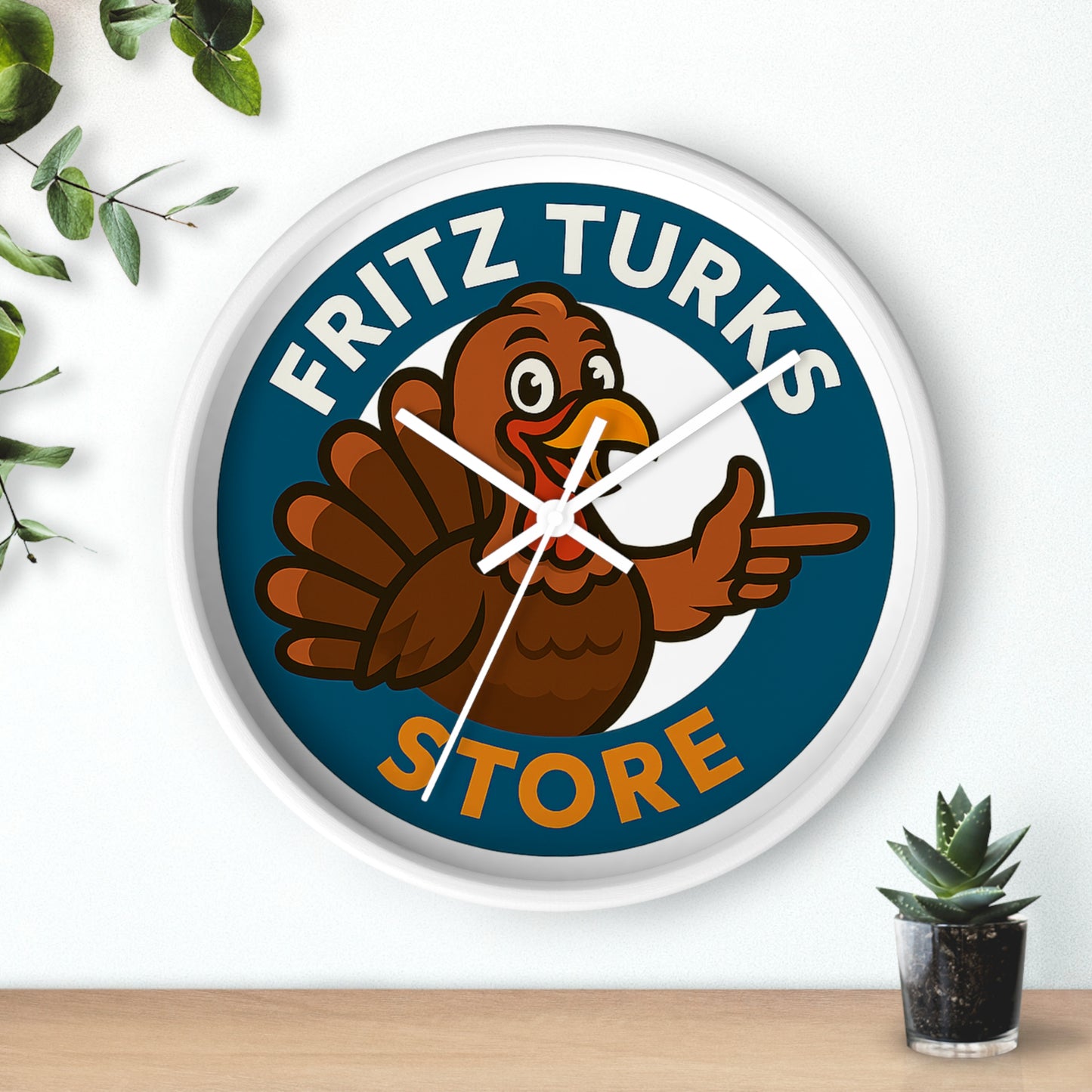 Thanksgiving Turkey Wall Clock – Rustic Holiday Décor | Fritz Turks Store