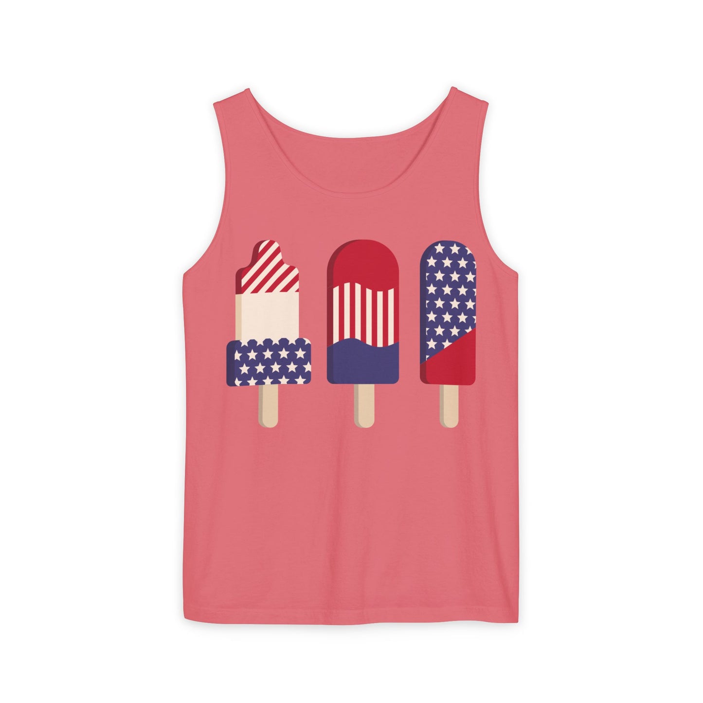Patriotic Popsicle Tank Top – Fun Summer Sleeveless Shirt for Holidays & Casual Wear