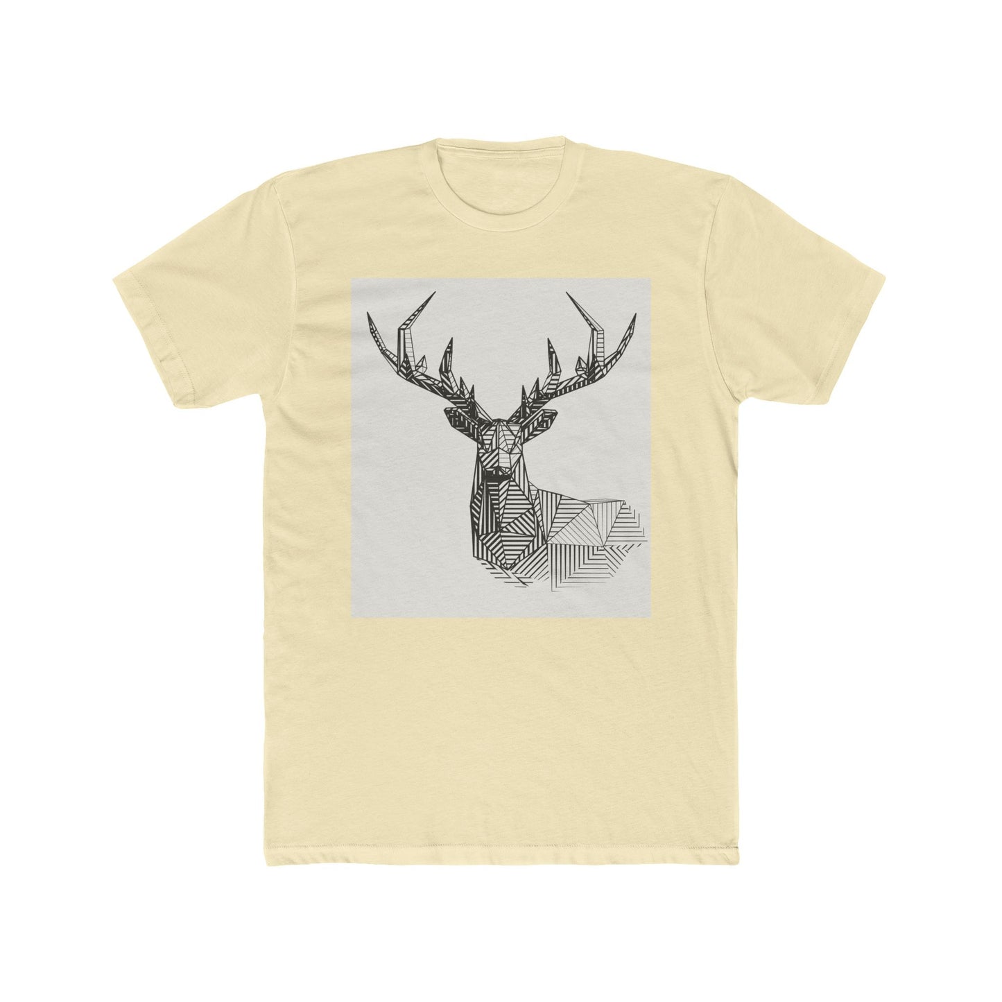 Geometric Deer Unisex Tee – Minimalist Nature Vibe