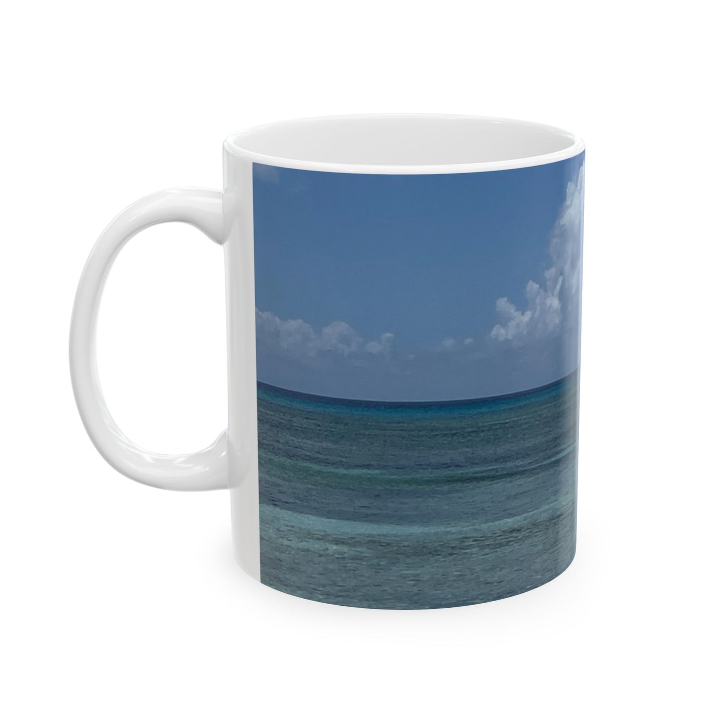 Serene Ocean View Ceramic Mug – Beach Lovers Coffee & Tea Cup (11oz, 15oz)