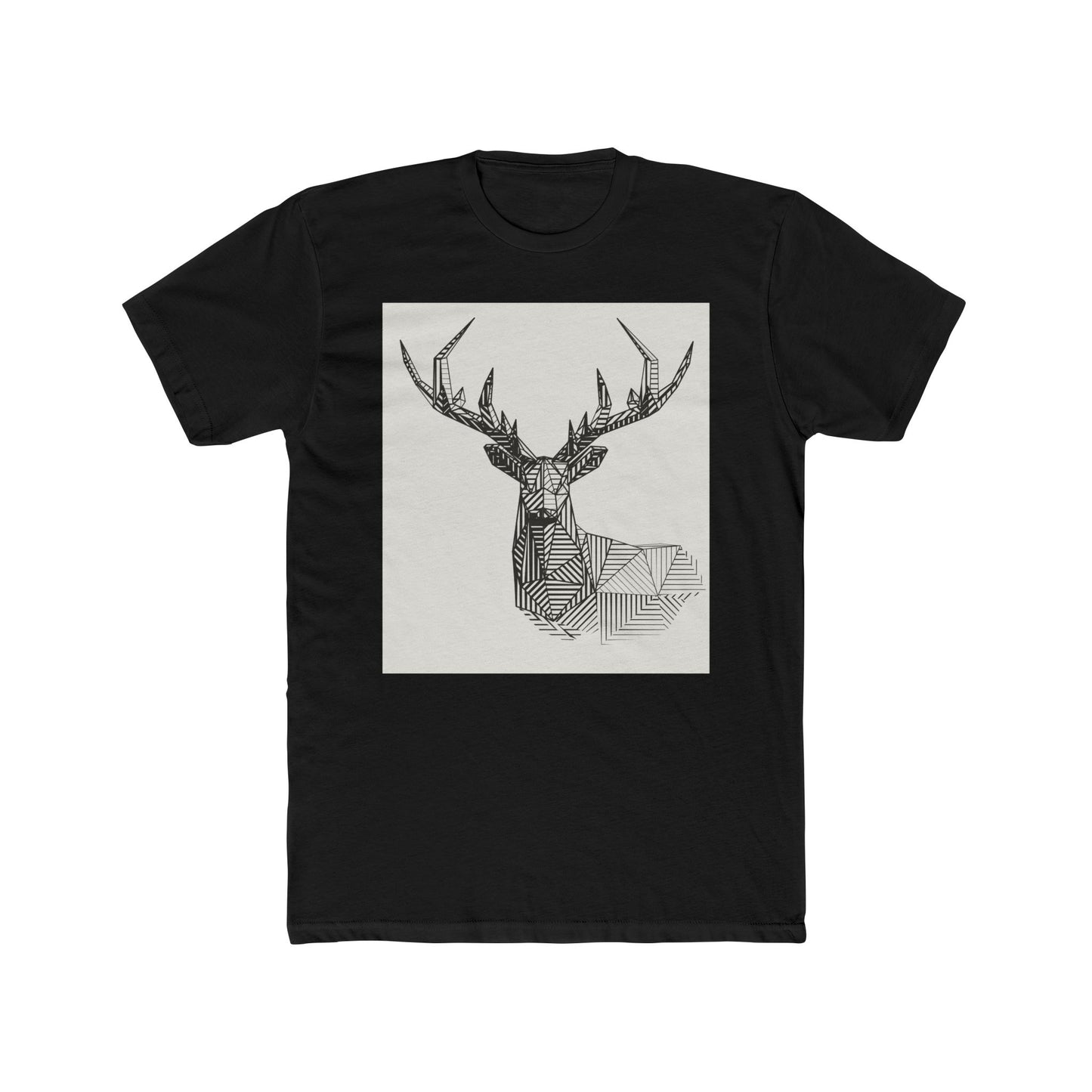 Geometric Deer Unisex Tee – Minimalist Nature Vibe