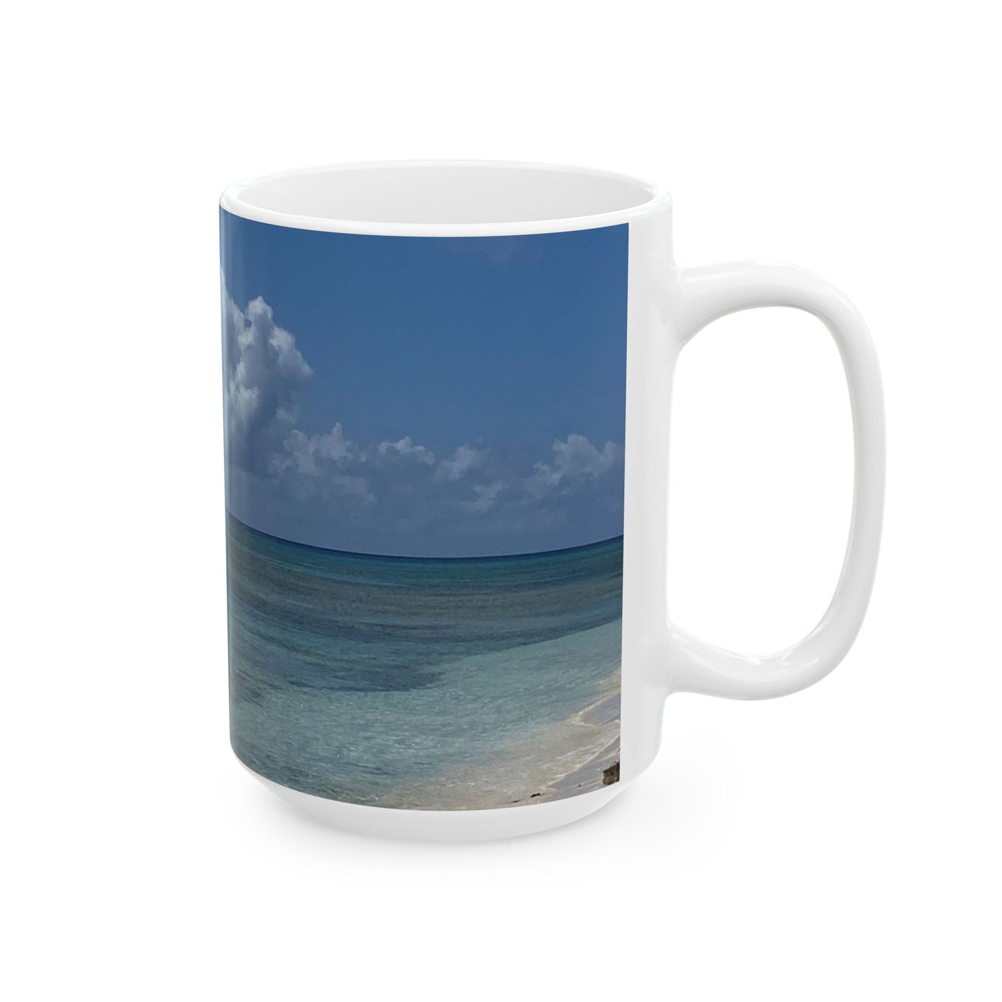 Serene Ocean View Ceramic Mug – Beach Lovers Coffee & Tea Cup (11oz, 15oz)