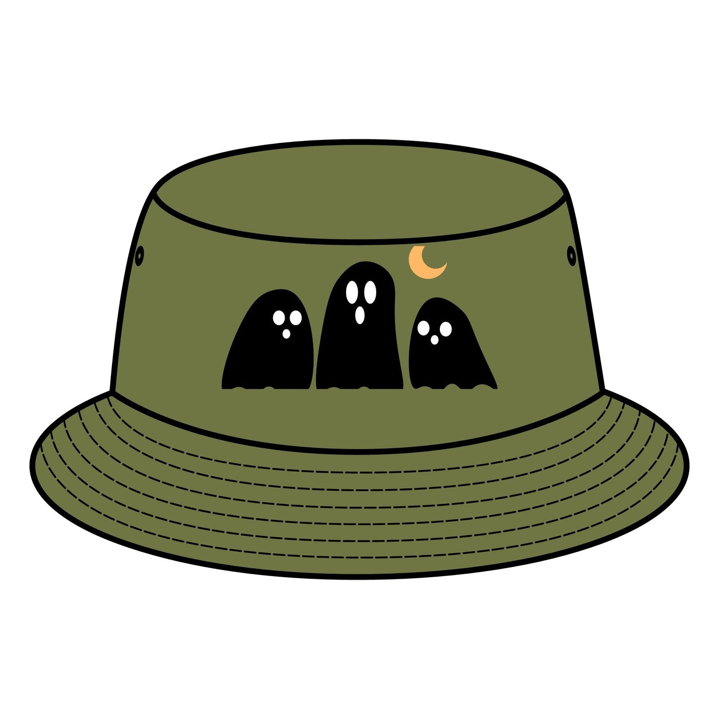 Ghostly Bucket Hat – Spooky Style for Casual & Halloween Vibes