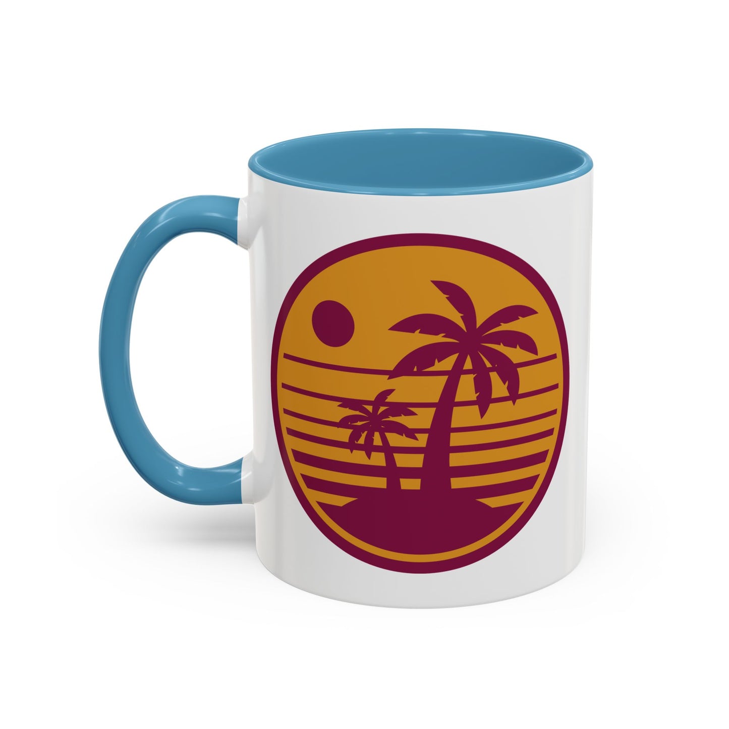 “Palm Tree Sunset Mug – Fritz Turks Digital