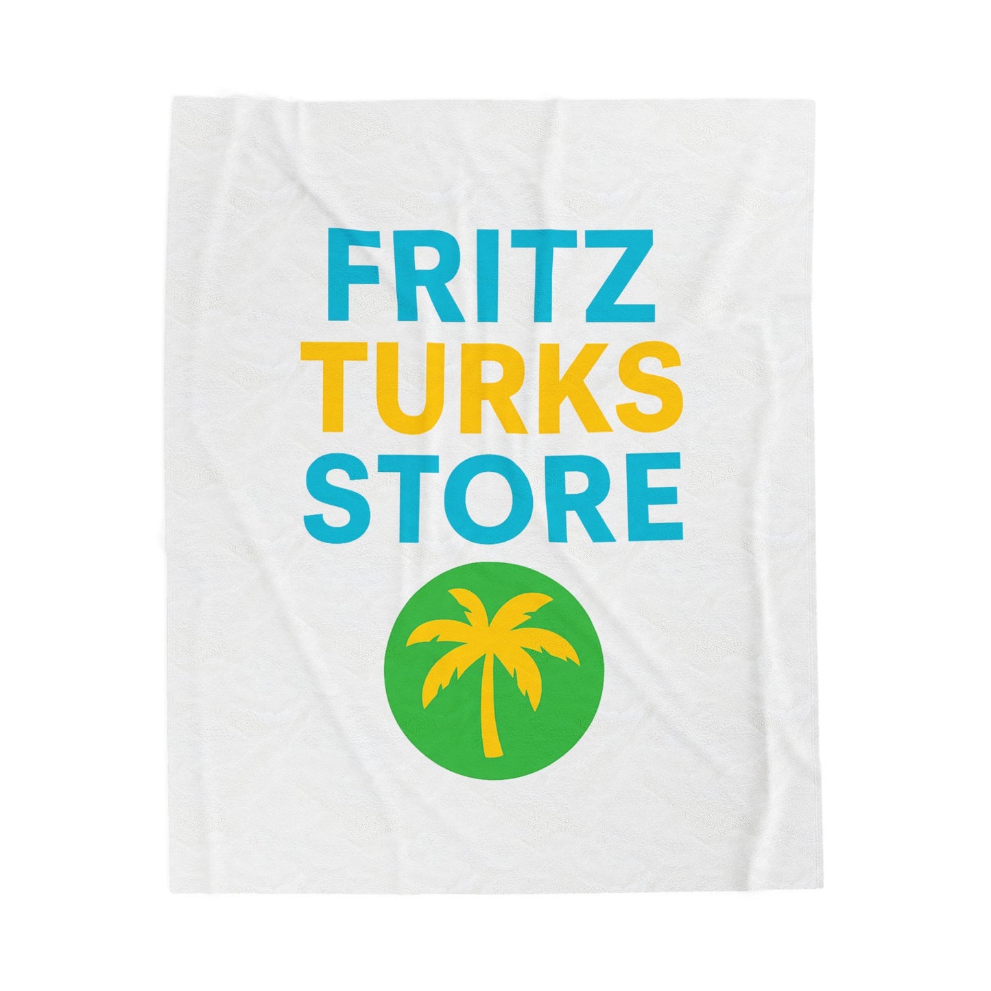 Tropical Vibe Velveteen Plush Blanket – Fritz Turks Store | Soft Cozy Throw with Island Style