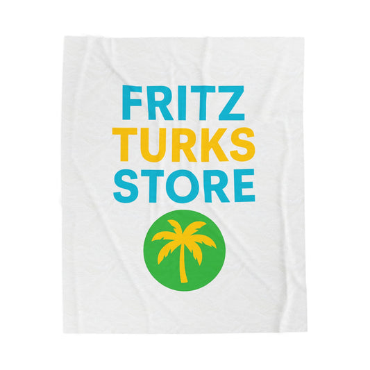 Tropical Vibe Velveteen Plush Blanket – Fritz Turks Store | Soft Cozy Throw with Island Style