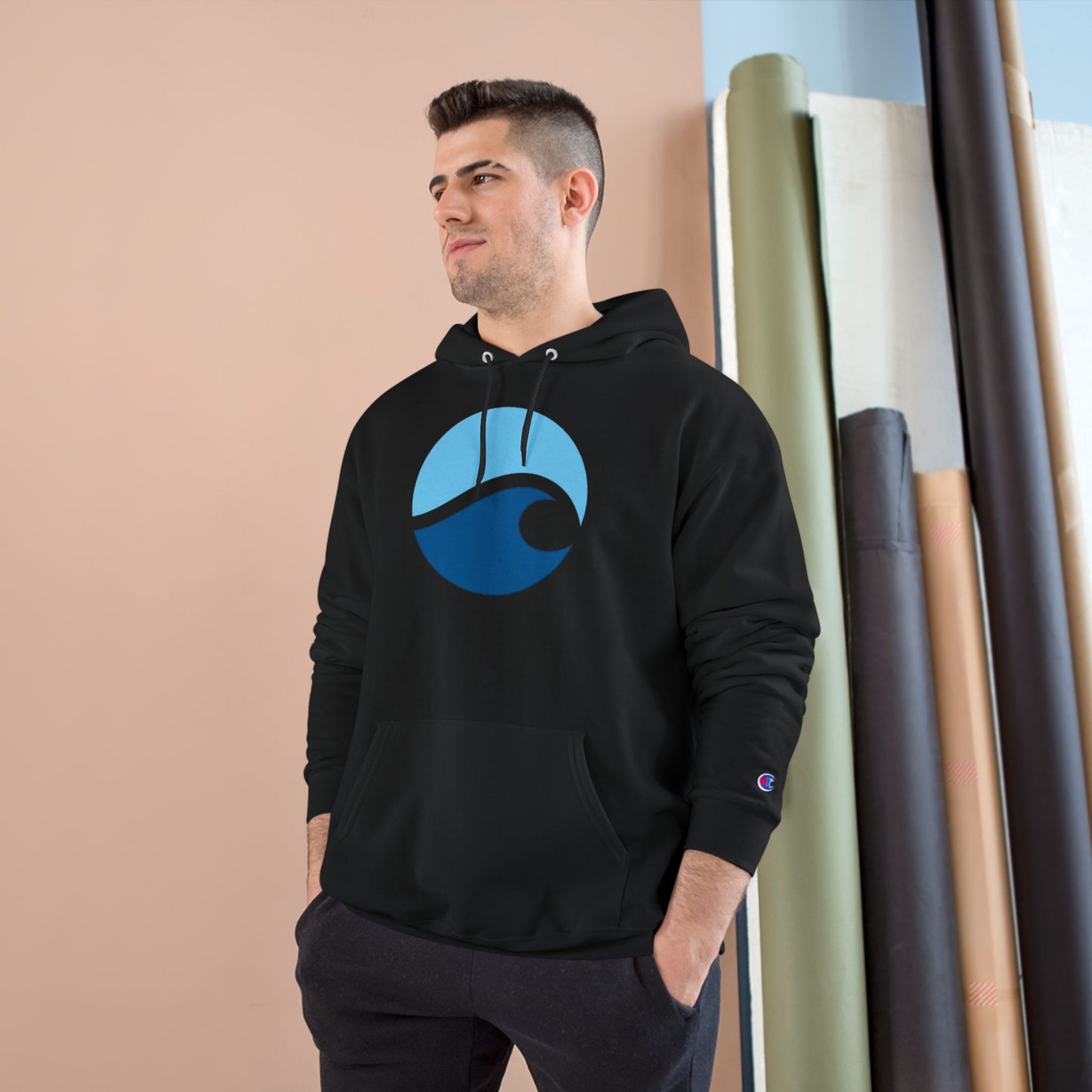 Ocean Wave Champion Hoodie – Minimalist Surf Design