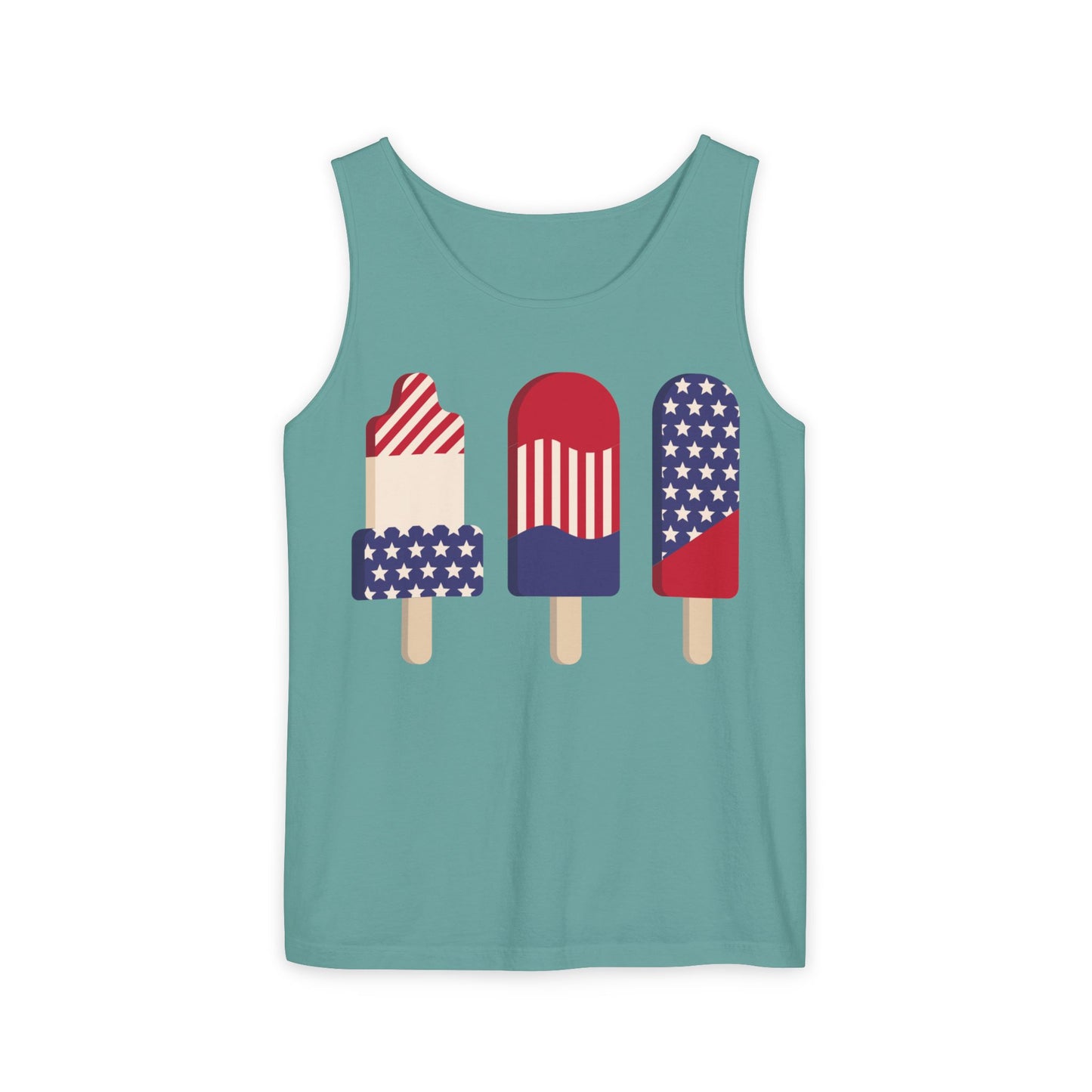 Patriotic Popsicle Tank Top – Fun Summer Sleeveless Shirt for Holidays & Casual Wear