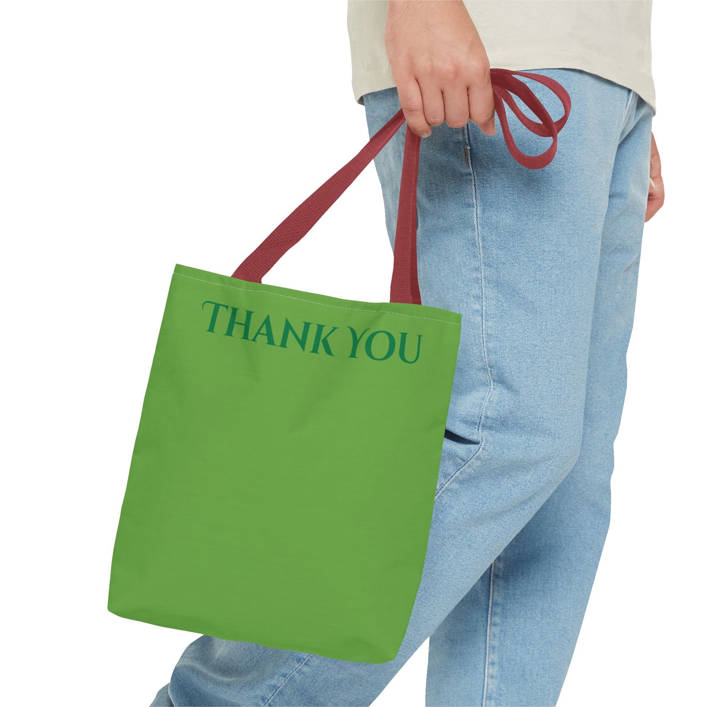 Stylish Eco Tote Bag – Green “Thank You” Design (Reusable & Durable)