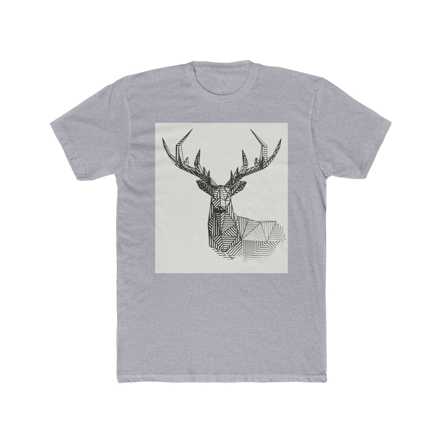 Geometric Deer Unisex Tee – Minimalist Nature Vibe