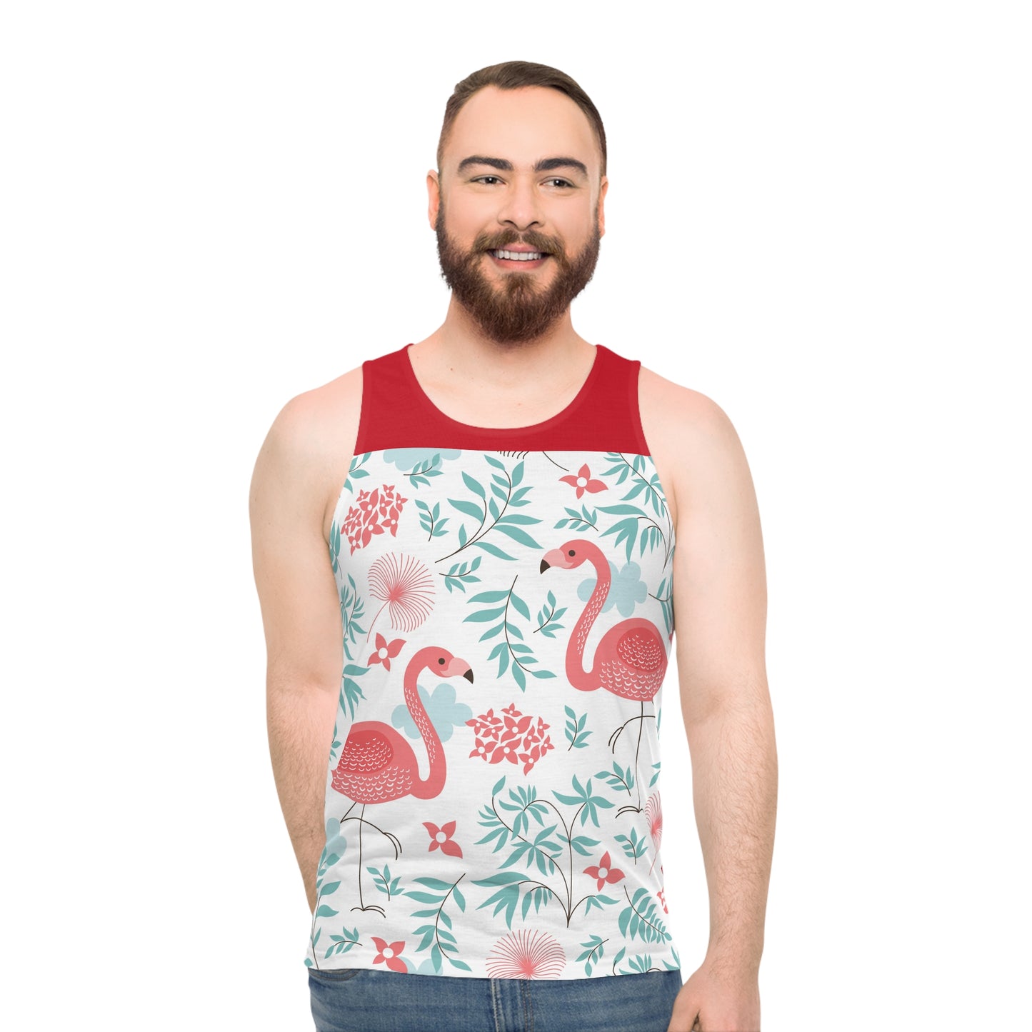 Tropical Flamingo Tank Top – Summer Vibes Unisex Shirt