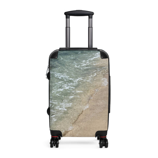 Ocean Wave Print Suitcase – Stylish & Durable Travel Luggage
