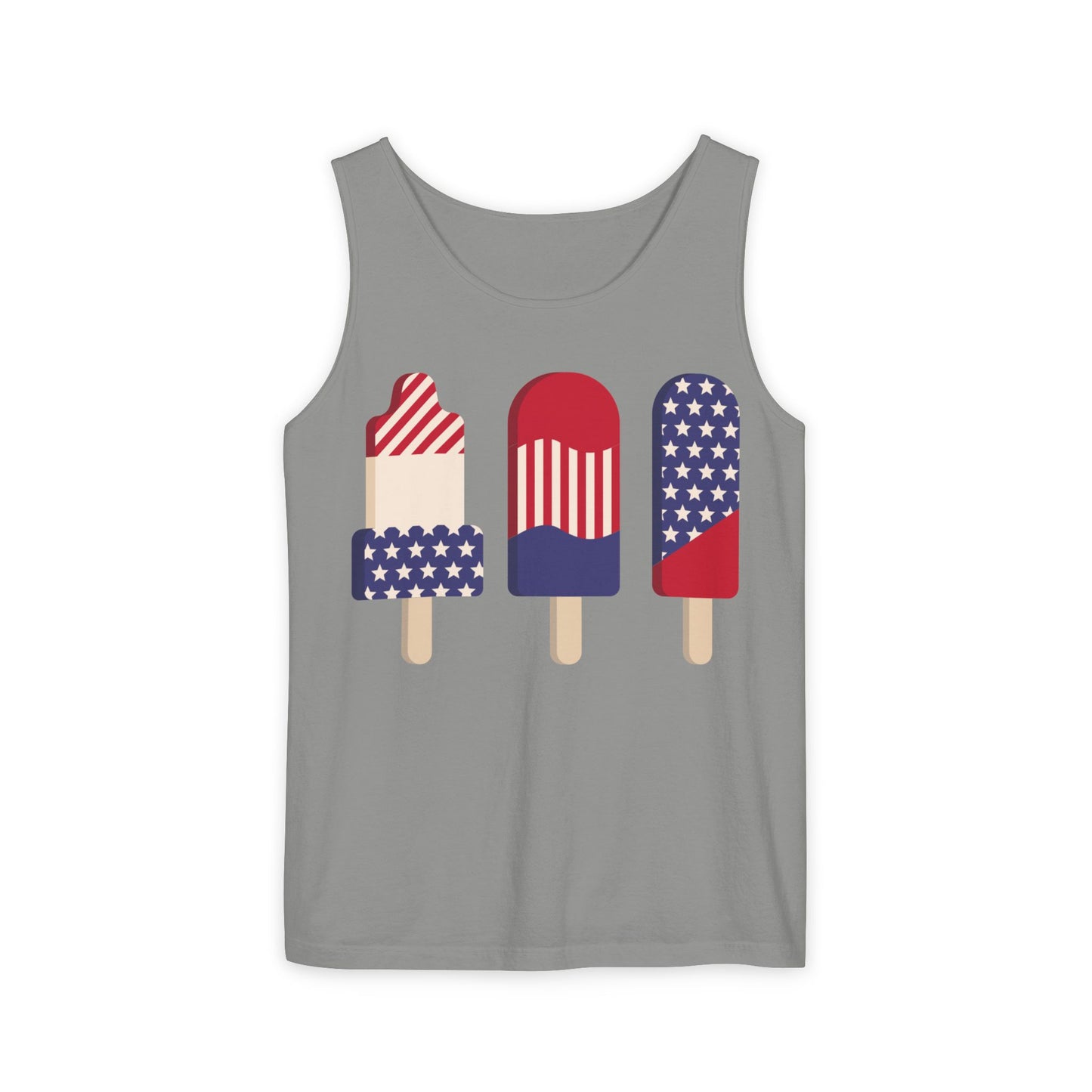 Patriotic Popsicle Tank Top – Fun Summer Sleeveless Shirt for Holidays & Casual Wear