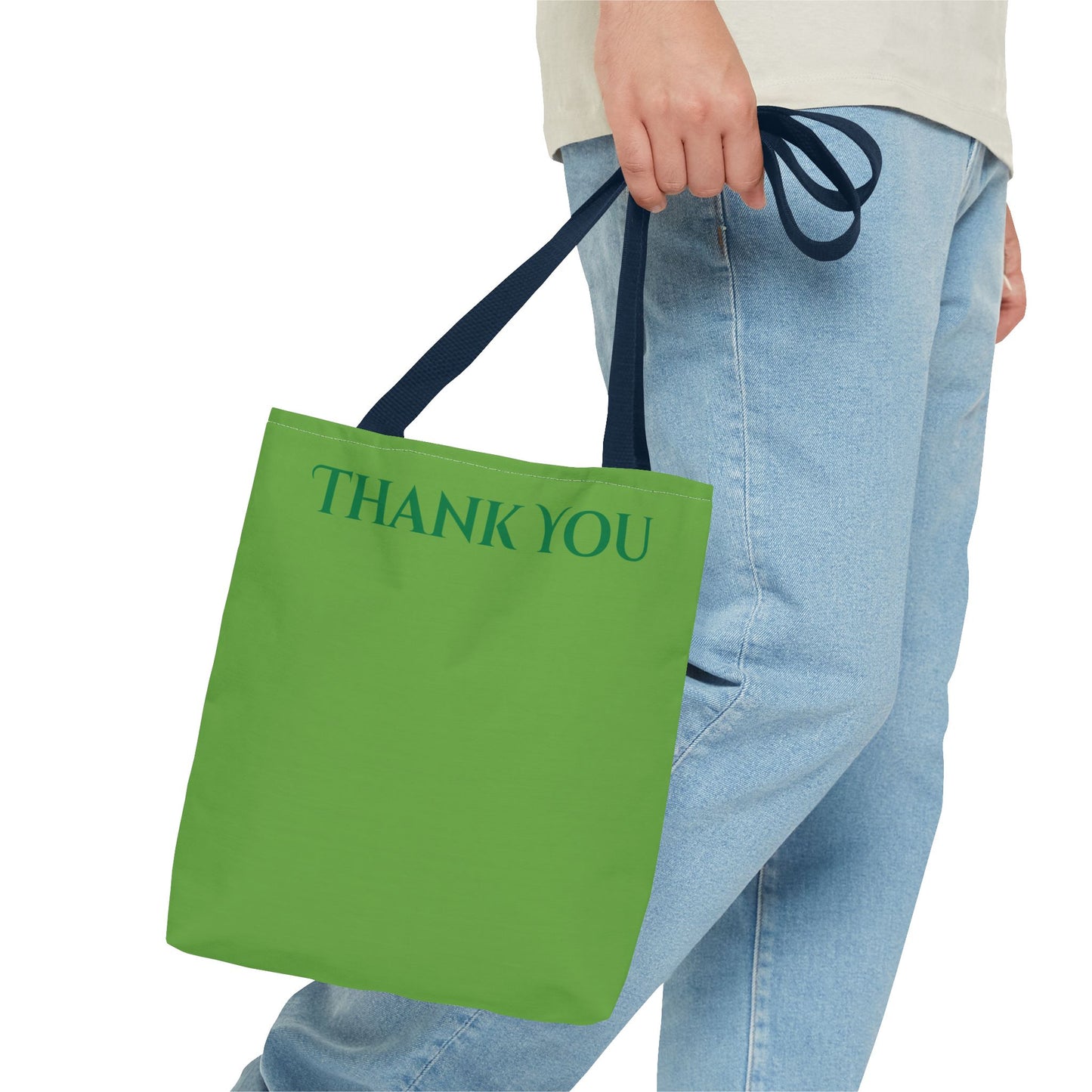 Stylish Eco Tote Bag – Green “Thank You” Design (Reusable & Durable)
