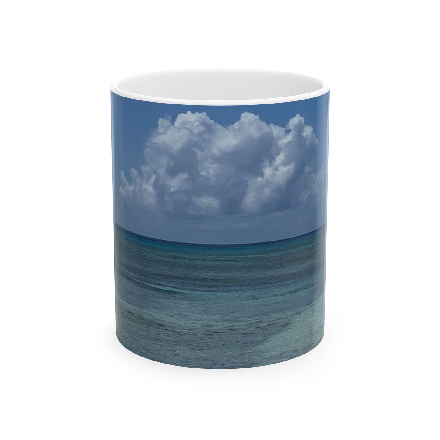 Serene Ocean View Ceramic Mug – Beach Lovers Coffee & Tea Cup (11oz, 15oz)