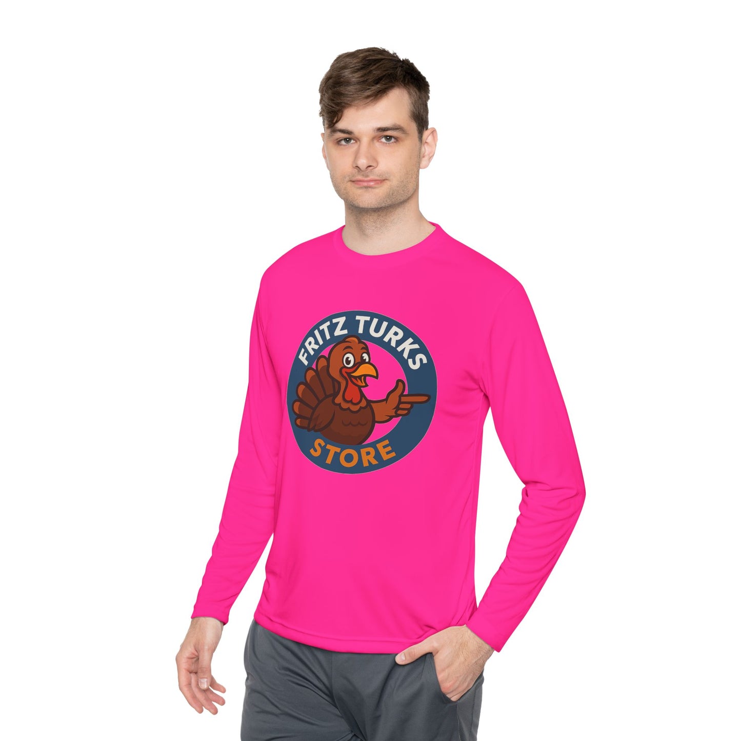 Thanksgiving Unisex Long Sleeve Tee – Fritz Turks Store Logo Casual Holiday Shirt