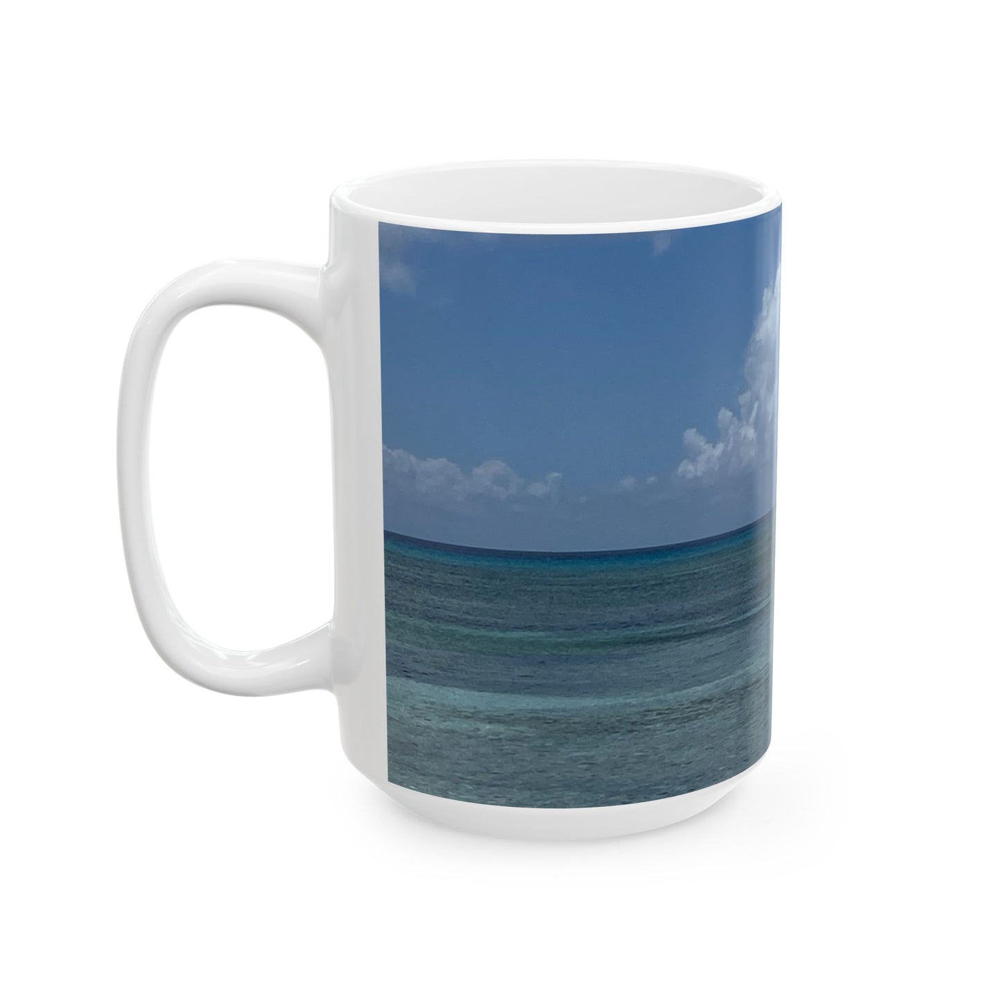 Serene Ocean View Ceramic Mug – Beach Lovers Coffee & Tea Cup (11oz, 15oz)