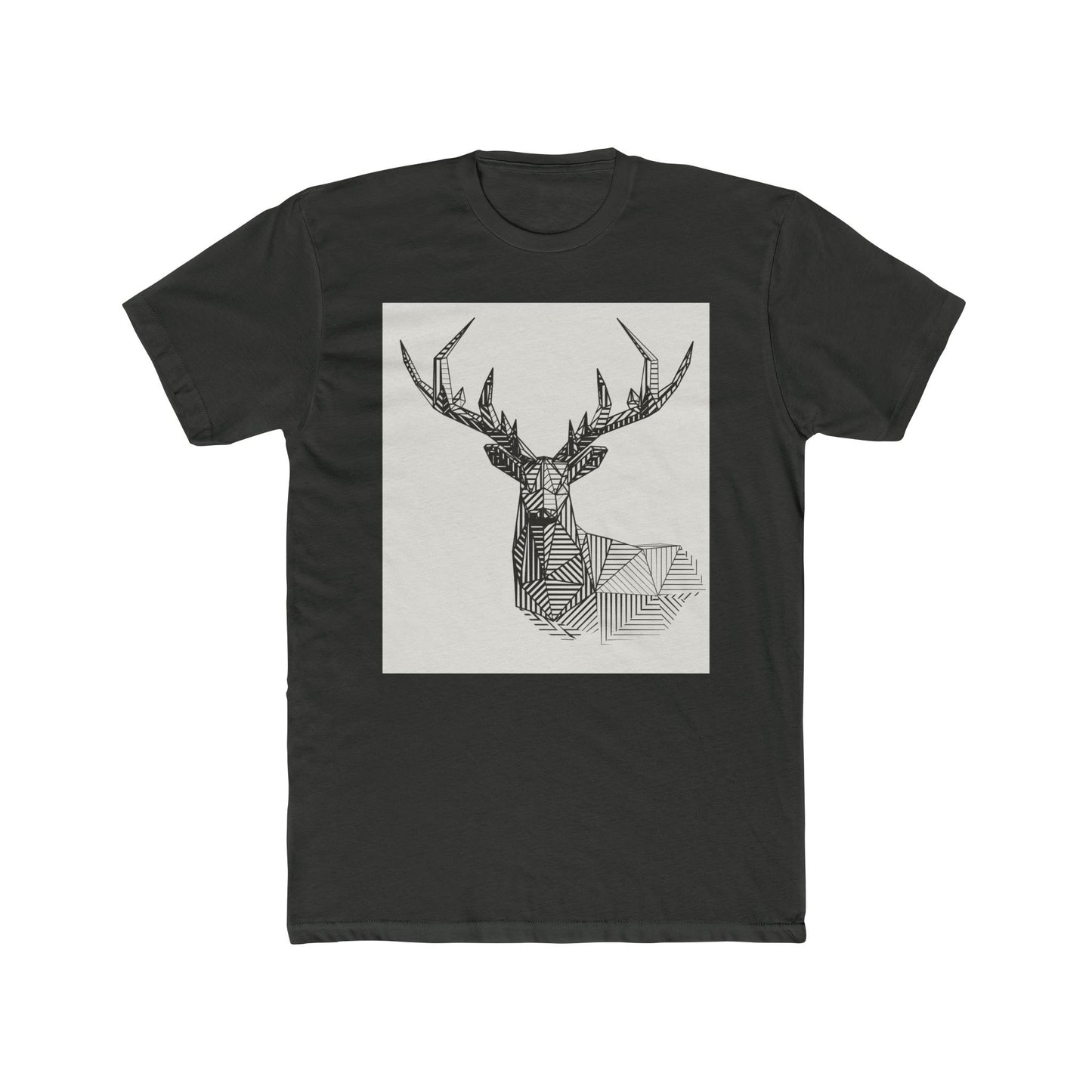 Geometric Deer Unisex Tee – Minimalist Nature Vibe