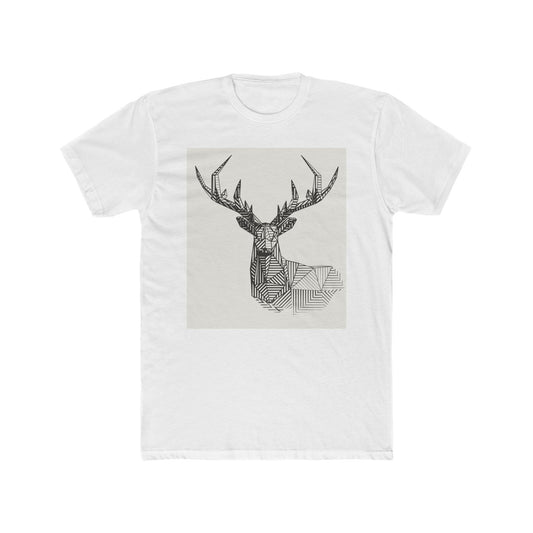 Geometric Deer Unisex Tee – Minimalist Nature Vibe