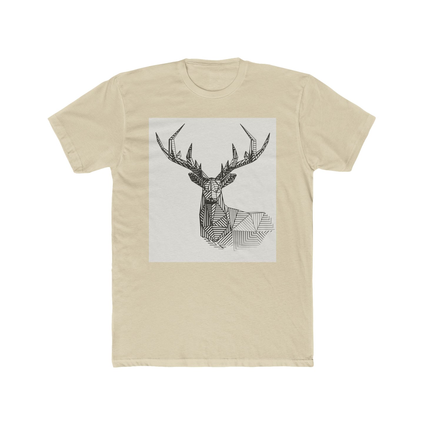 Geometric Deer Unisex Tee – Minimalist Nature Vibe