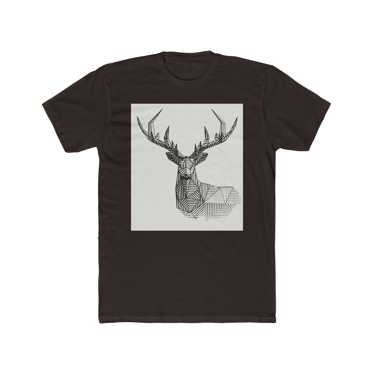 Geometric Deer Unisex Tee – Minimalist Nature Vibe