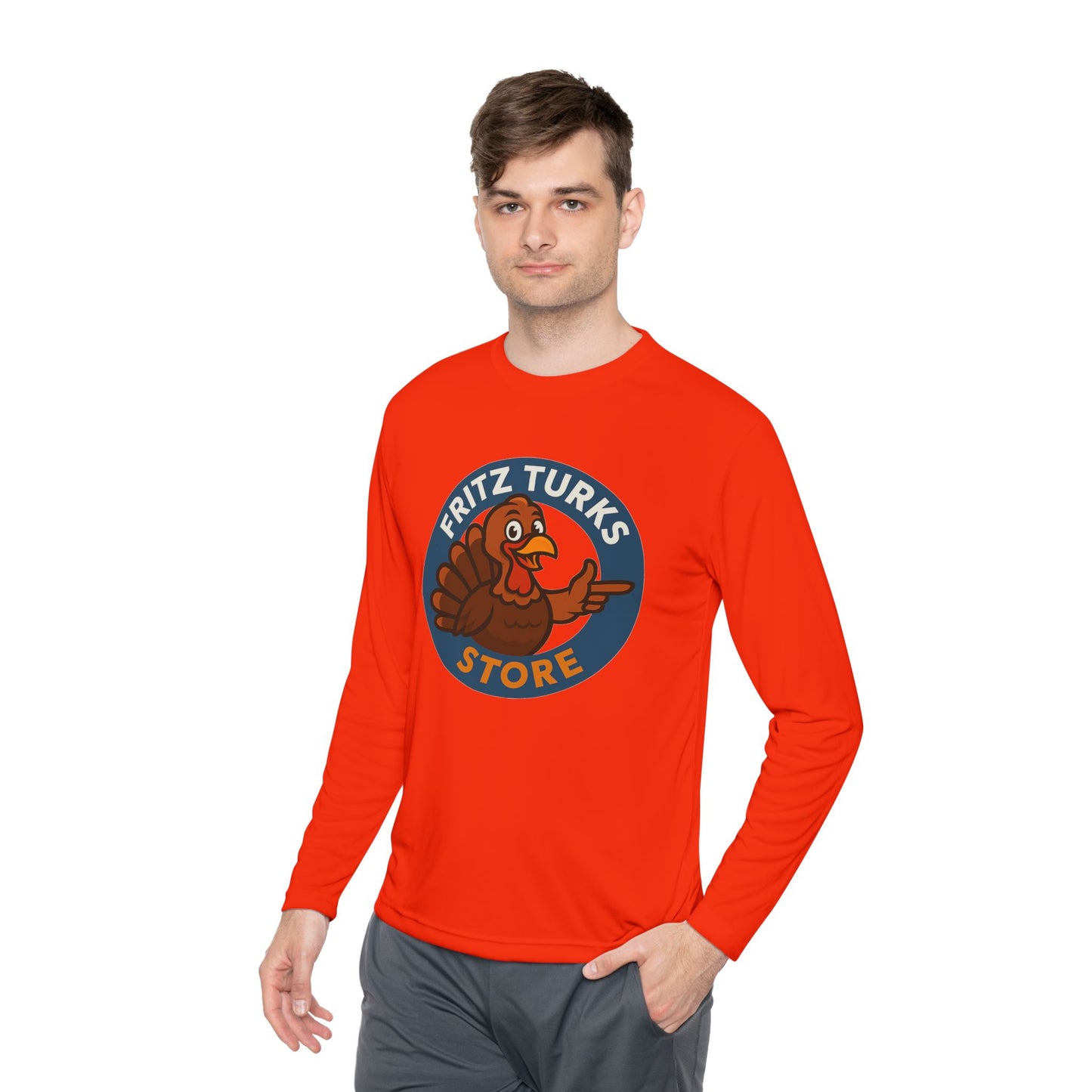 Thanksgiving Unisex Long Sleeve Tee – Fritz Turks Store Logo Casual Holiday Shirt