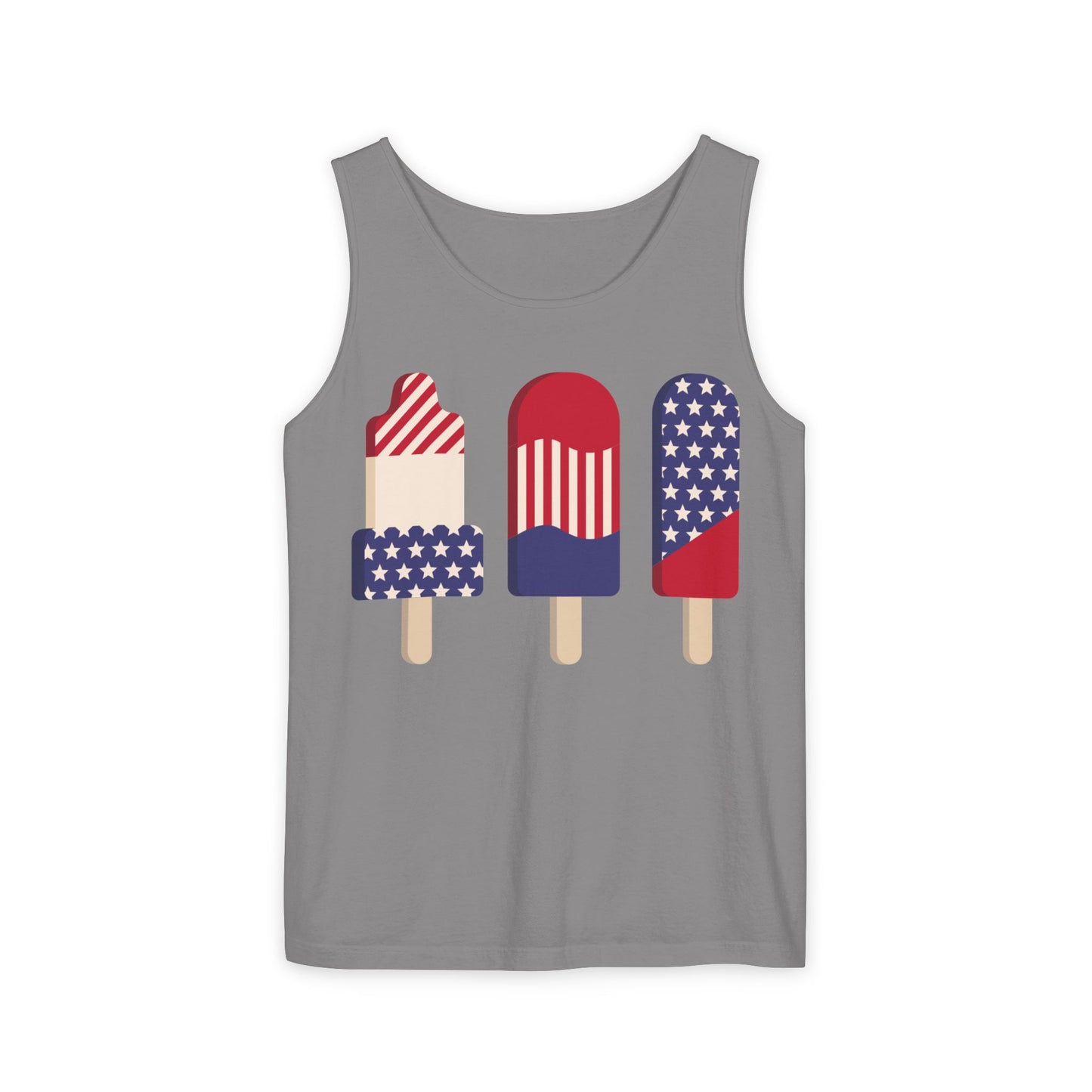Patriotic Popsicle Tank Top – Fun Summer Sleeveless Shirt for Holidays & Casual Wear