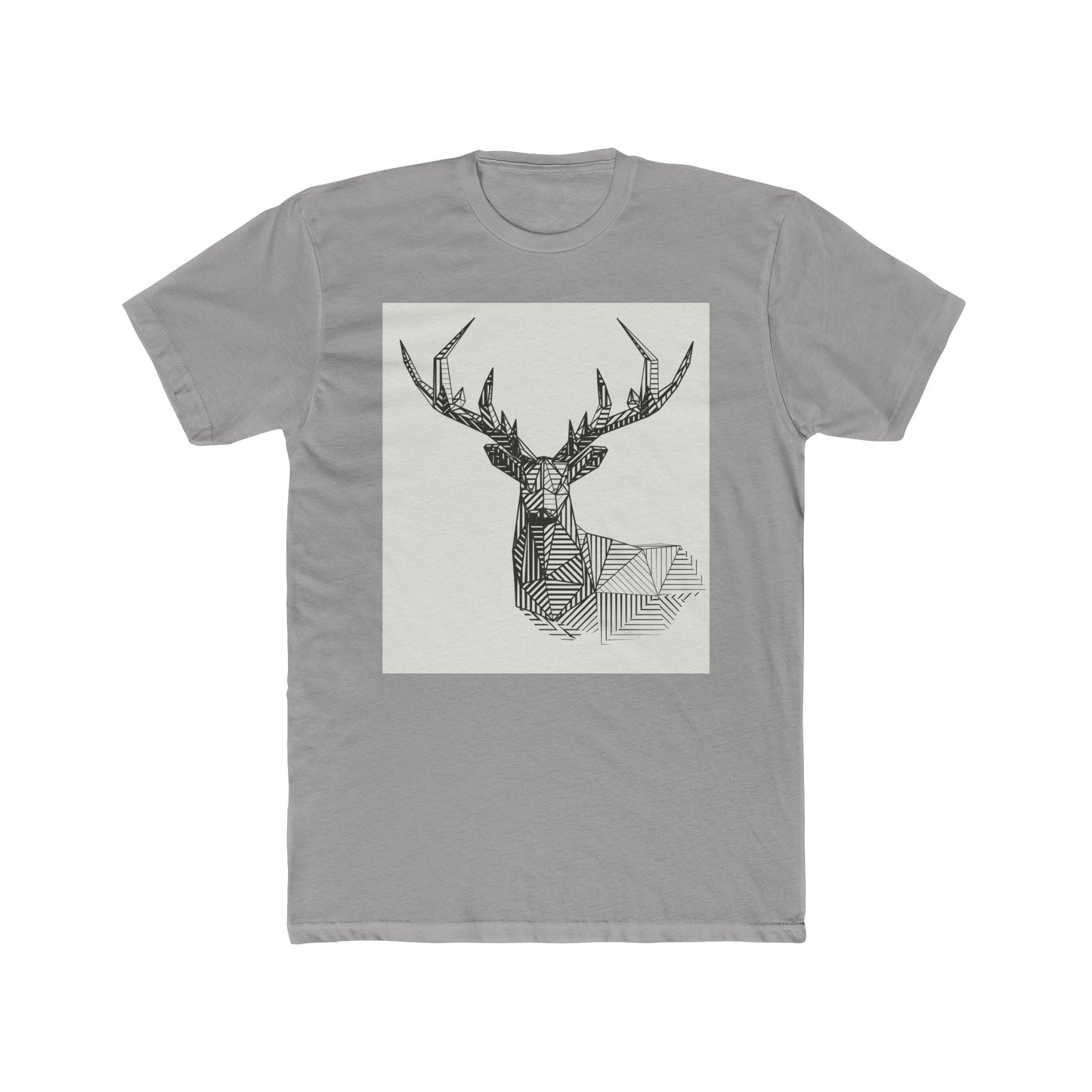 Geometric Deer Unisex Tee – Minimalist Nature Vibe